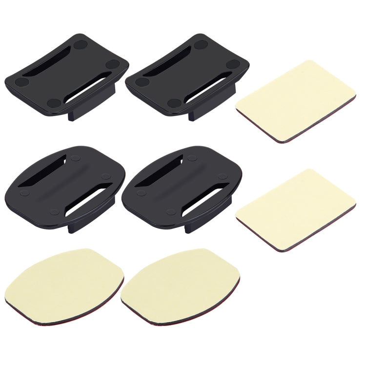 Soportes de superficie PULUZ 2 curva + 2 soportes de superficie plana + 4 pegatinas de montaje adhesivo para cámaras de depo…