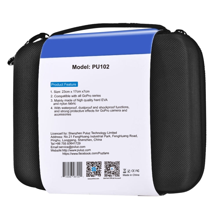 Estuche de viaje PULUZ y transporte impermeable para GoPro Hero12 Black / Hero11 /10/9/8/7/6/5, Insta360 Ace / Ace Pro, y ot…