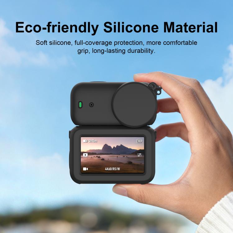 Funda protectora de silicona 3 en 1 para módulo de transmisión, lente y cuerpo Osmo Nano PULUZ (negra) para DJI Osmo — image…