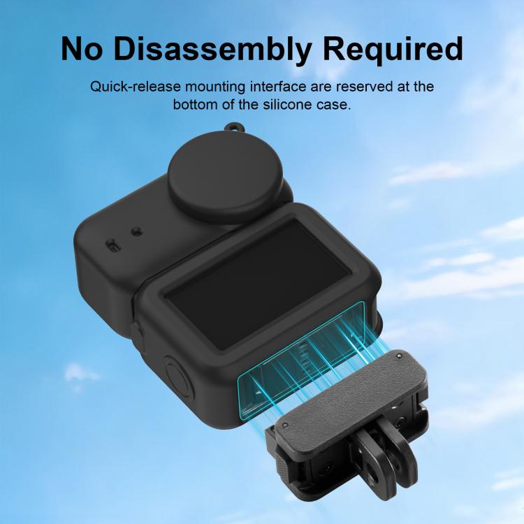 Funda protectora de silicona 3 en 1 para módulo de transmisión, lente y cuerpo Osmo Nano PULUZ (negra) para DJI Osmo — image…
