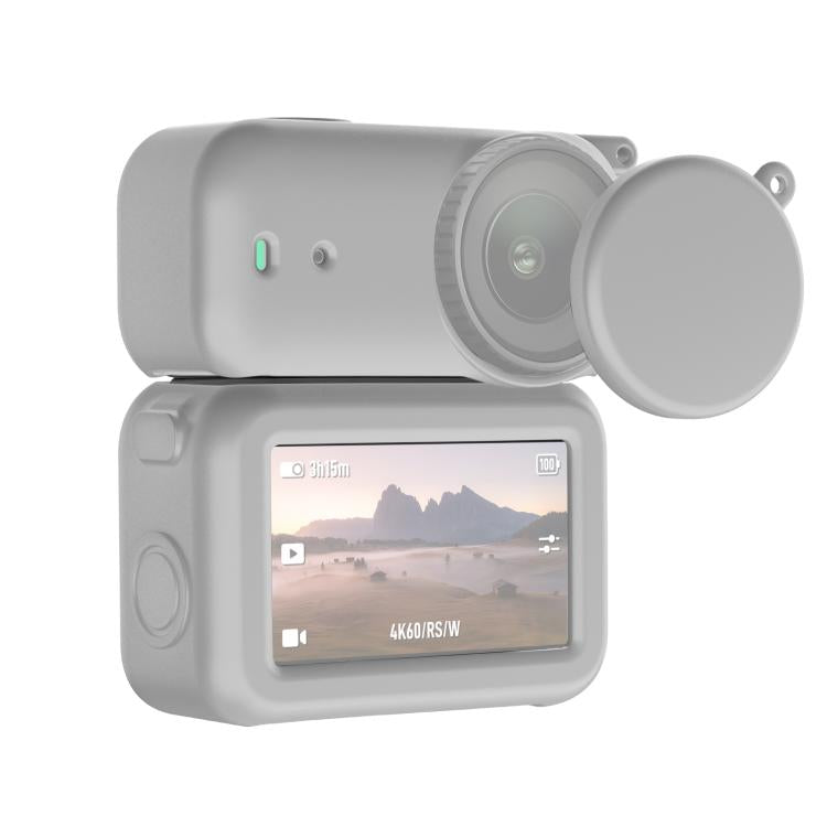 Funda protectora de silicona 3 en 1 para módulo de transmisión, lente y cuerpo Osmo Nano PULUZ (Gris) para DJI Osmo