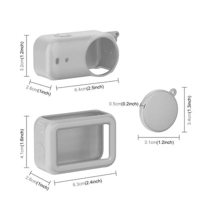 Funda protectora de silicona 3 en 1 para módulo de transmisión, lente y cuerpo Osmo Nano PULUZ (Gris) para DJI Osmo — imagen…