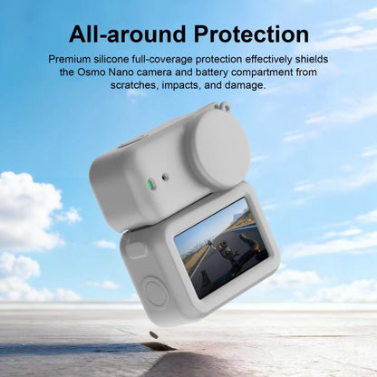Funda protectora de silicona 3 en 1 para módulo de transmisión, lente y cuerpo Osmo Nano PULUZ (Gris) para DJI Osmo — imagen…