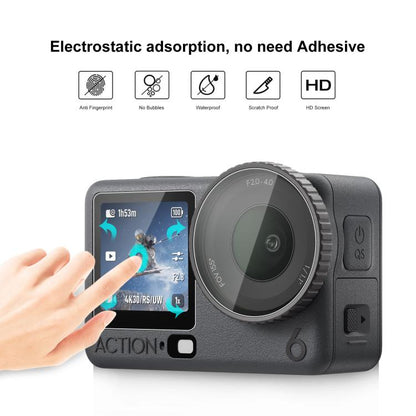 Lente PULUZ + Película de vidrio templado para pantalla frontal y trasera para DJI Osmo Action 6 (transparente) — imagen 5