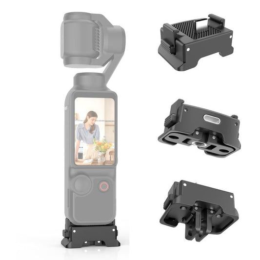 Base adaptadora de carga de liberación rápida de plástico PULUZ para DJI Osmo Pocket 3 (negra)