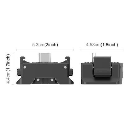 Base adaptadora de carga de liberación rápida de plástico PULUZ para DJI Osmo Pocket 3 (negra) — imagen 3
