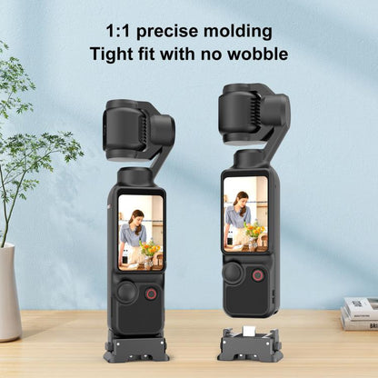 Base adaptadora de carga de liberación rápida de plástico PULUZ para DJI Osmo Pocket 3 (negra) — imagen 5