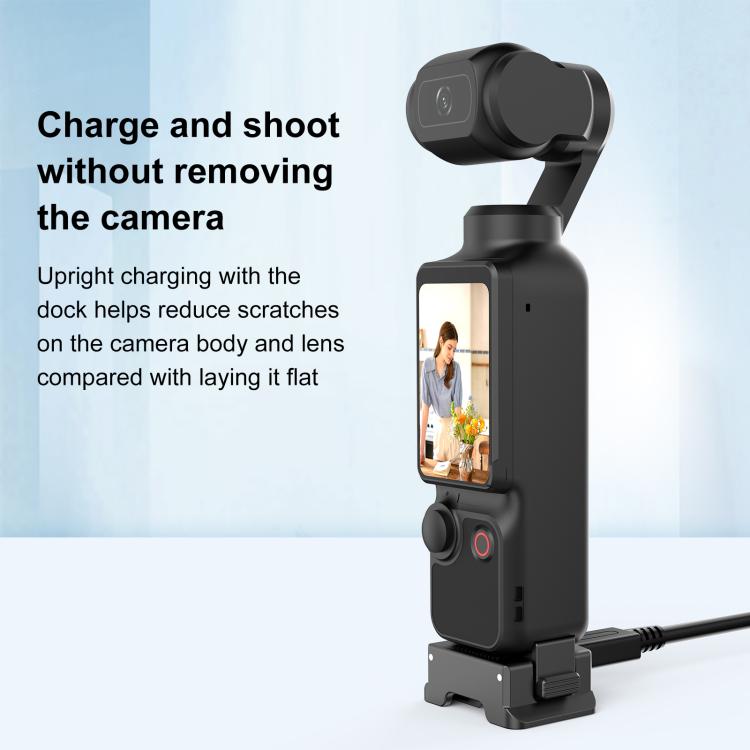 Base adaptadora de carga de liberación rápida de plástico PULUZ para DJI Osmo Pocket 3 (negra) — imagen 7