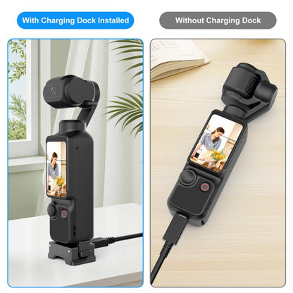 Base adaptadora de carga de liberación rápida de plástico PULUZ para DJI Osmo Pocket 3 (negra) — imagen 8