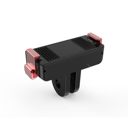 Base de montaje magnética de liberación rápida de plástico PULUZ de dos garras para DJI Osmo Action 6 (negra) — imagen 3