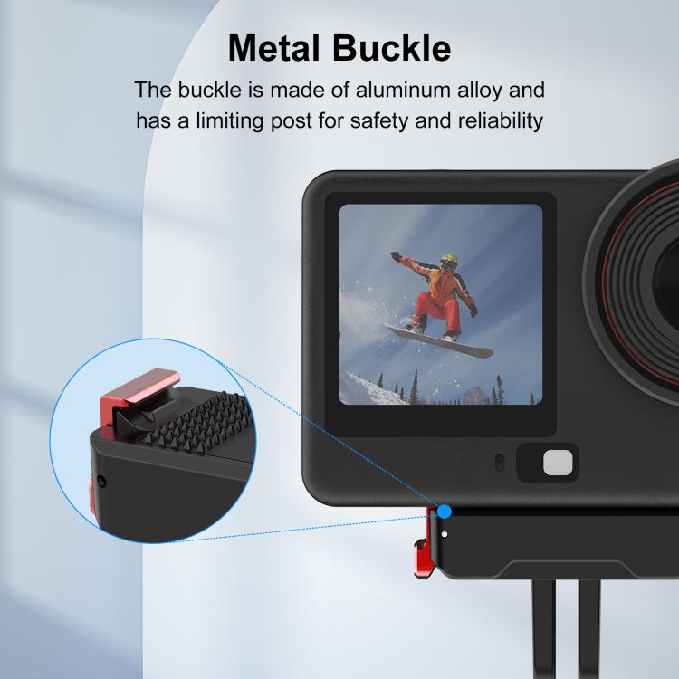 Base de montaje magnética de liberación rápida de plástico PULUZ de dos garras para DJI Osmo Action 6 (negra) — imagen 7