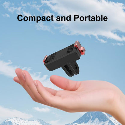 Base de montaje magnética de liberación rápida de plástico PULUZ de dos garras para DJI Osmo Action 6 (negra) — imagen 8