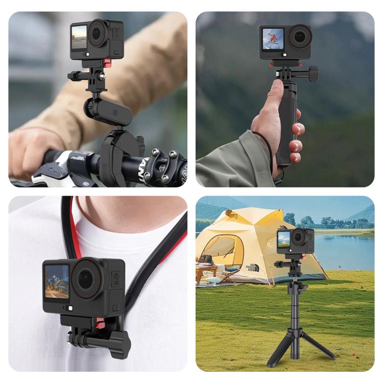 Base de montaje magnética de liberación rápida de plástico PULUZ de dos garras para DJI Osmo Action 6 (negra) — imagen 9
