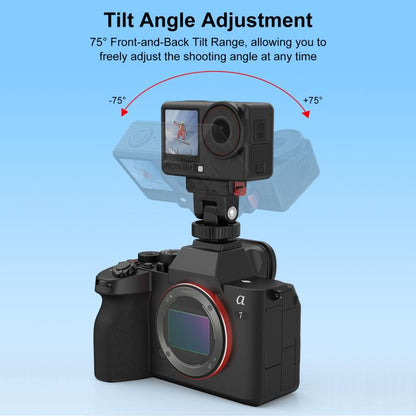 Base de montaje de liberación rápida para gimbal PULUZ de plástico para DJI Osmo Action 6 (negra) — imagen 6