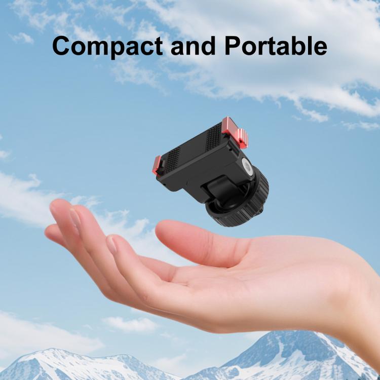 Base de montaje de liberación rápida para gimbal PULUZ de plástico para DJI Osmo Action 6 (negra) — imagen 9