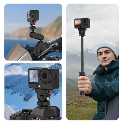 Base de montaje de liberación rápida para gimbal PULUZ de plástico para DJI Osmo Action 6 (negra) — imagen 10