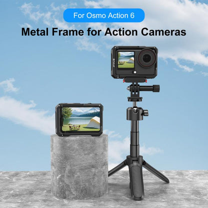 Jaula metálica PULUZ con zapata fría para DJI Osmo Action 6 (negra) — imagen 2