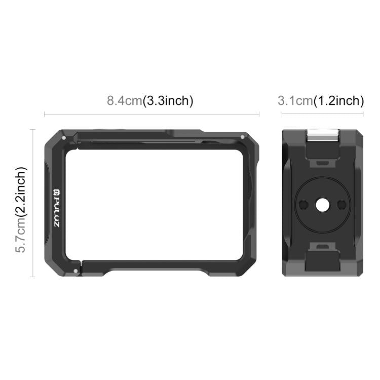 Jaula metálica PULUZ con zapata fría para DJI Osmo Action 6 (negra) — imagen 3