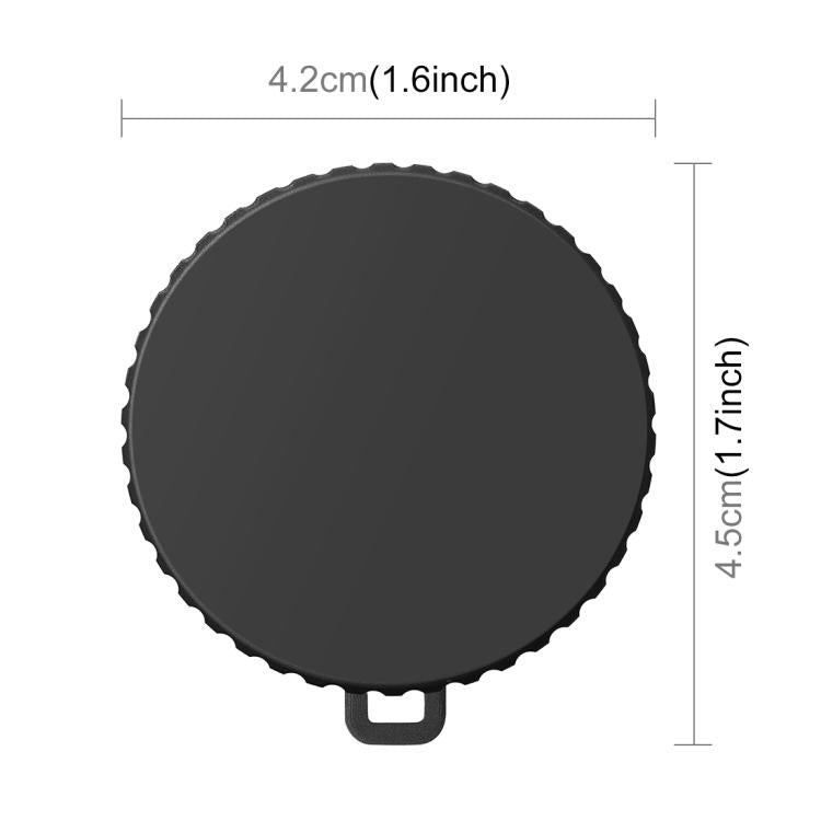 Tapa de lente de silicona PULUZ con correa para DJI Osmo Action 6 (negra) — imagen 2