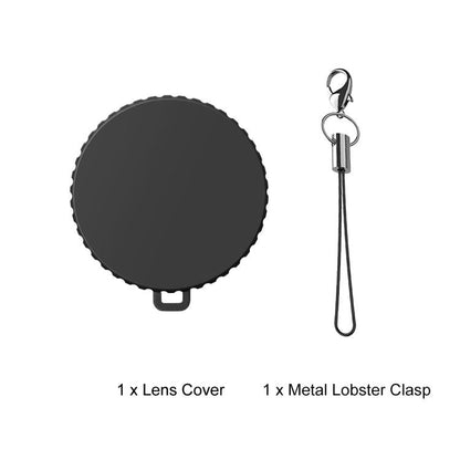 Tapa de lente de silicona PULUZ con correa para DJI Osmo Action 6 (negra) — imagen 6