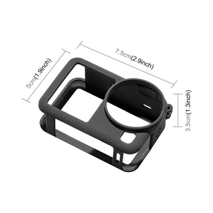 Funda protectora de silicona PULUZ con correa para la muñeca y tapa de lente para DJI Osmo Action 6 (negra) — imagen 4