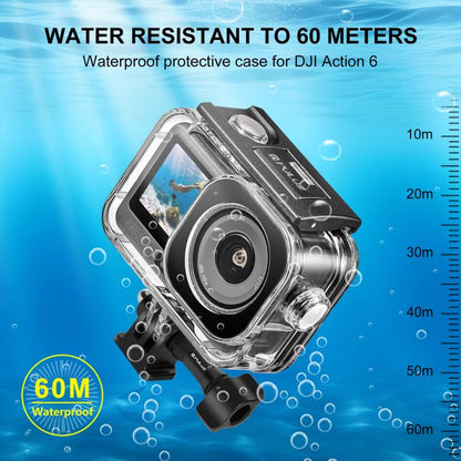 Carcasa de buceo impermeable para DJI Osmo Action 6 (transparente) — imagen 5