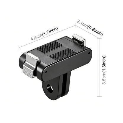 Soporte de base magnética de liberación rápida de plástico PULUZ para DJI Osmo Action 6 (negro) — imagen 3