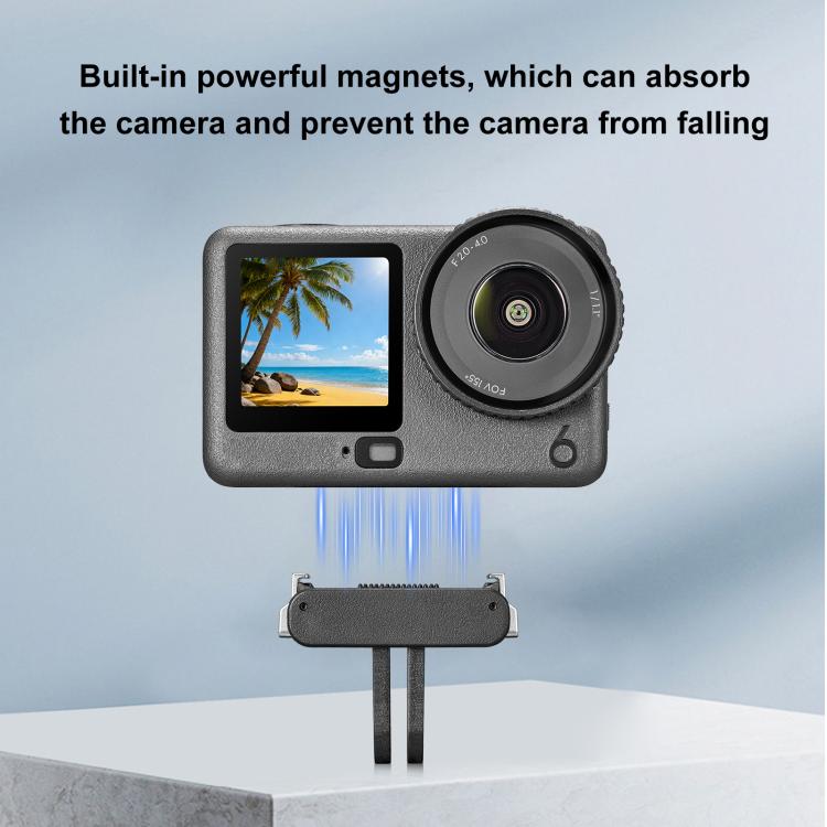 Soporte de base magnética de liberación rápida de plástico PULUZ para DJI Osmo Action 6 (negro) — imagen 5