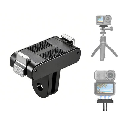 Soporte de base magnética de liberación rápida de plástico PULUZ para DJI Osmo Action 6 (negro)