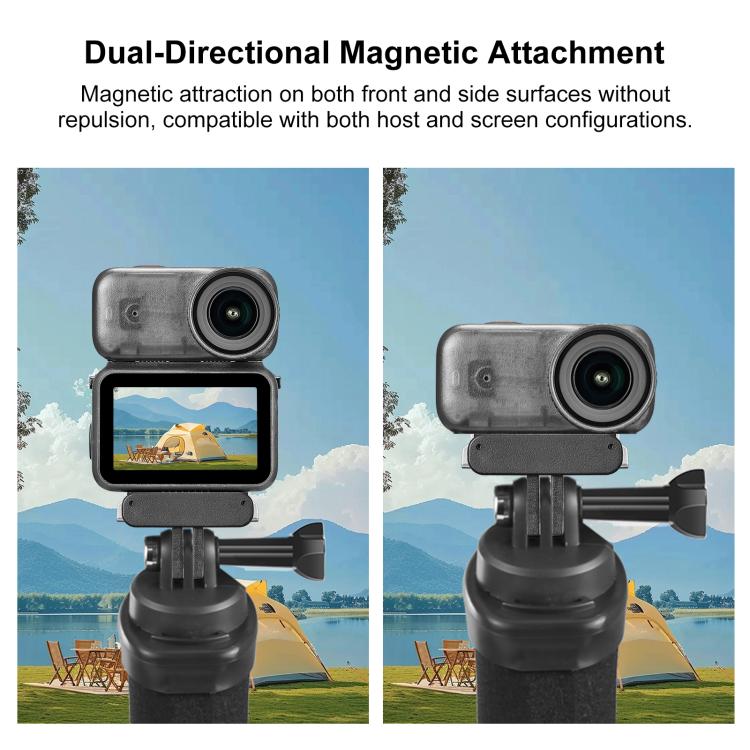 Soporte de base magnética de liberación rápida de plástico PULUZ para DJI Osmo Action 6 (negro) — imagen 8