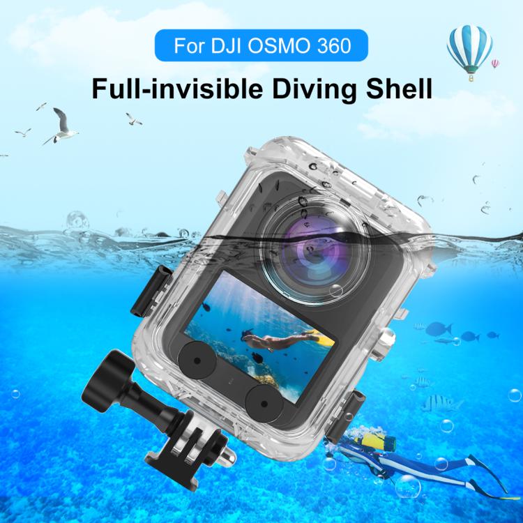 Estuche impermeable para cámara PULUZ de 40 m de profundidad, carcasa de buceo, cubierta subacuática para DJI Osmo 360 (tran…