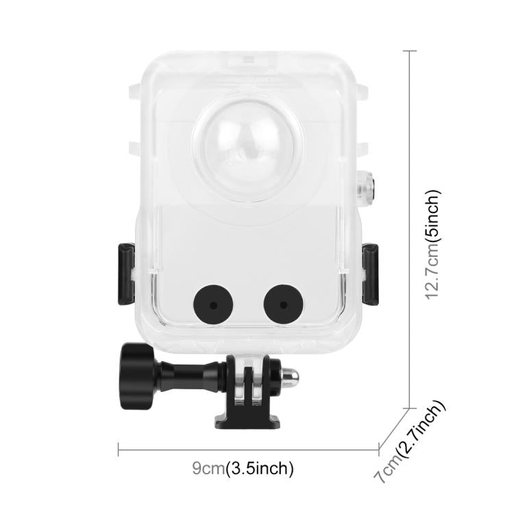 Estuche impermeable para cámara PULUZ de 40 m de profundidad, carcasa de buceo, cubierta subacuática para DJI Osmo 360 (tran…