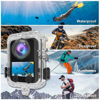 Estuche impermeable para cámara PULUZ de 40 m de profundidad, carcasa de buceo, cubierta subacuática para DJI Osmo 360 (tran…