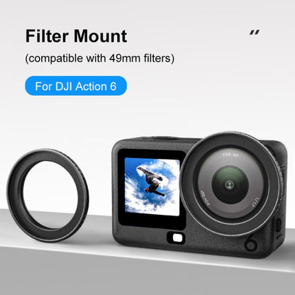 Marco protector de filtro metálico PULUZ para DJI Osmo Action 6 (negro) — imagen 2