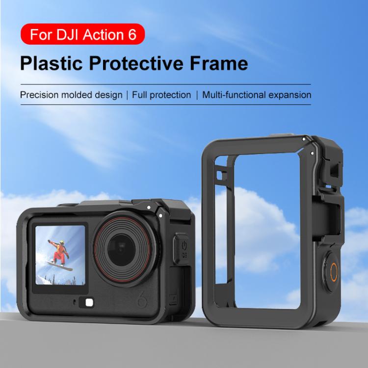 Marco adaptador de expansión vertical-horizontal con zapata fría para DJI Osmo Action 6 (negro) — imagen 2