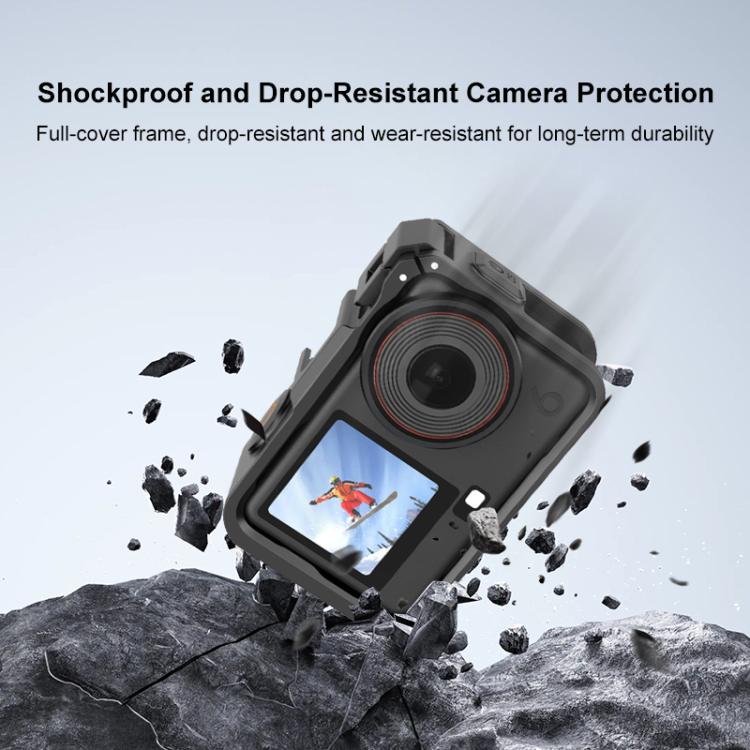 Marco adaptador de expansión vertical-horizontal con zapata fría para DJI Osmo Action 6 (negro) — imagen 6