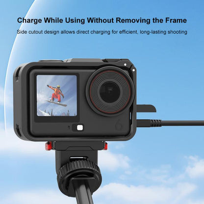 Marco adaptador de expansión vertical-horizontal con zapata fría para DJI Osmo Action 6 (negro) — imagen 8