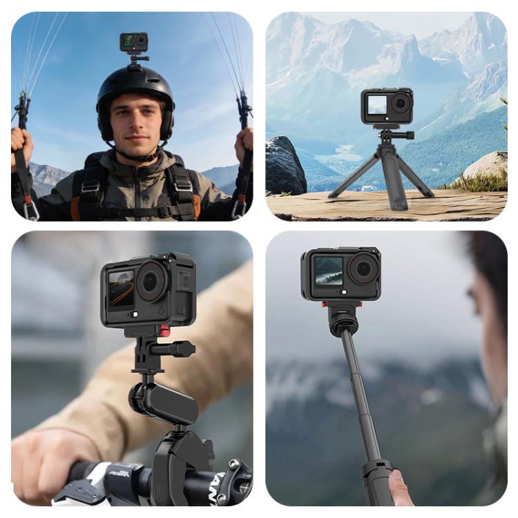 Marco adaptador de expansión vertical-horizontal con zapata fría para DJI Osmo Action 6 (negro) — imagen 10
