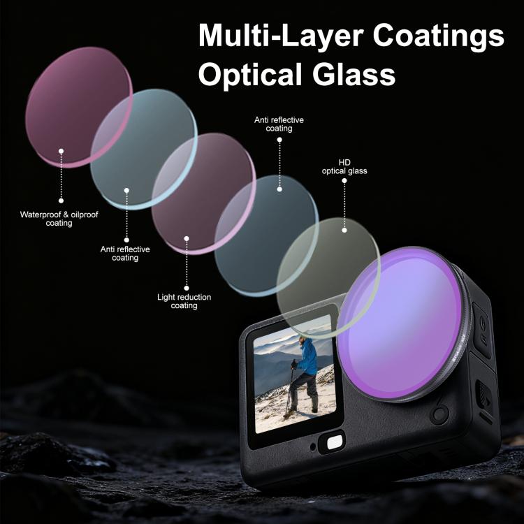 Filtro de lente ND8 para cámara de acción PULUZ para DJI Osmo Action 6 — imagen 4