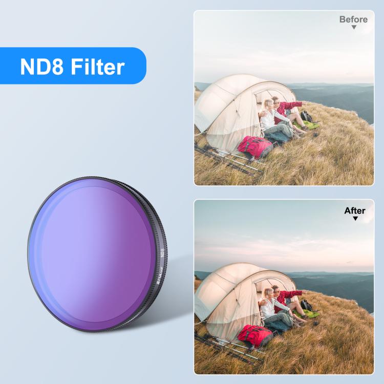 Filtro de lente ND8 para cámara de acción PULUZ para DJI Osmo Action 6 — imagen 6