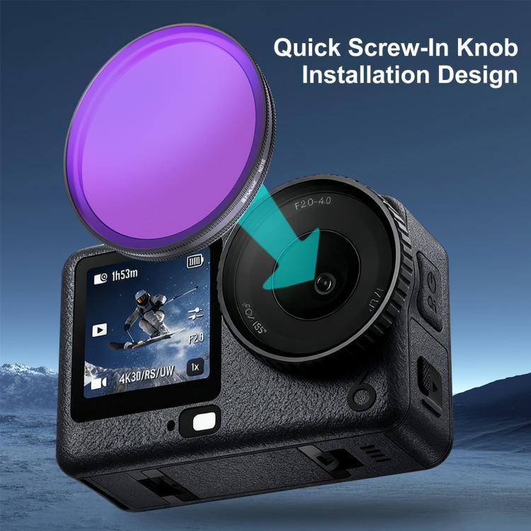Filtro de lente ND16 para cámara de acción PULUZ para DJI Osmo Action 6 — imagen 7