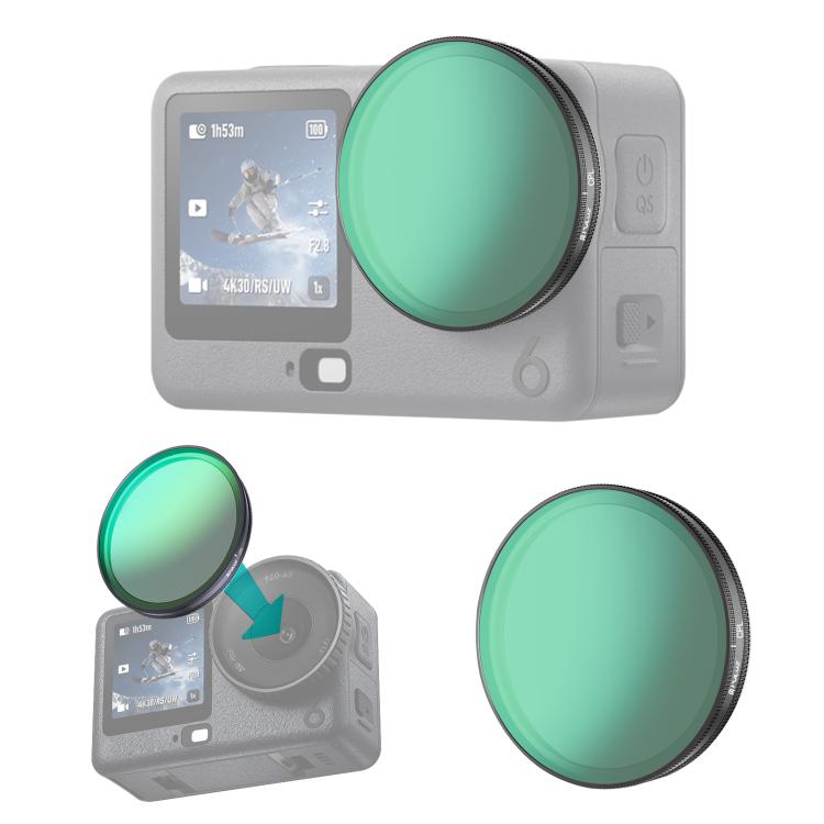 Filtro de lente CPL para cámara de acción PULUZ para DJI Osmo Action 6