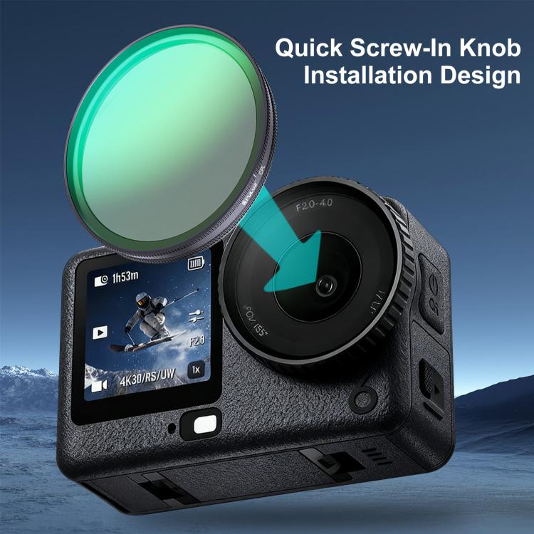 Filtro de lente CPL para cámara de acción PULUZ para DJI Osmo Action 6 — imagen 7
