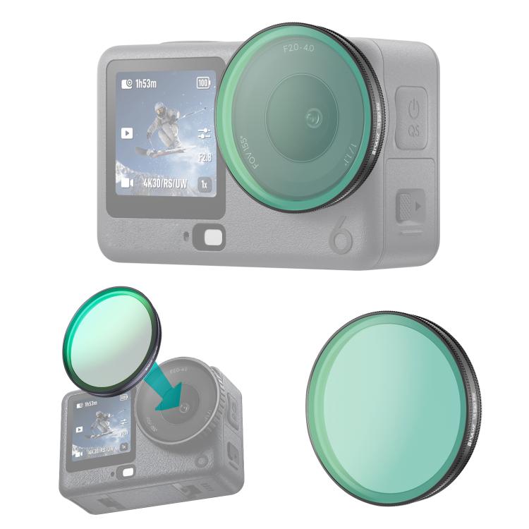 Filtro de lente PULUZ Black Mist 1/4 para cámara de acción para DJI Osmo Action 6