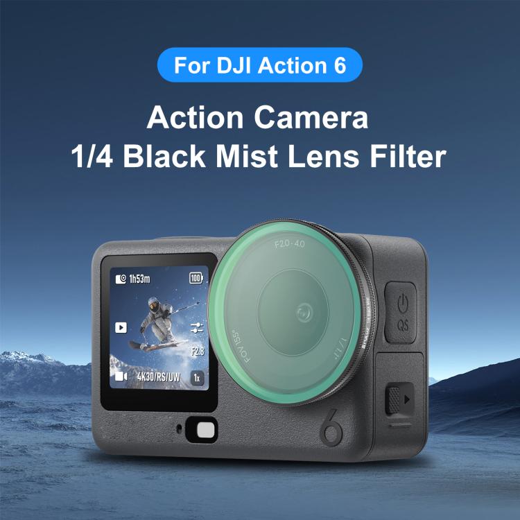Filtro de lente PULUZ Black Mist 1/4 para cámara de acción para DJI Osmo Action 6 — imagen 2