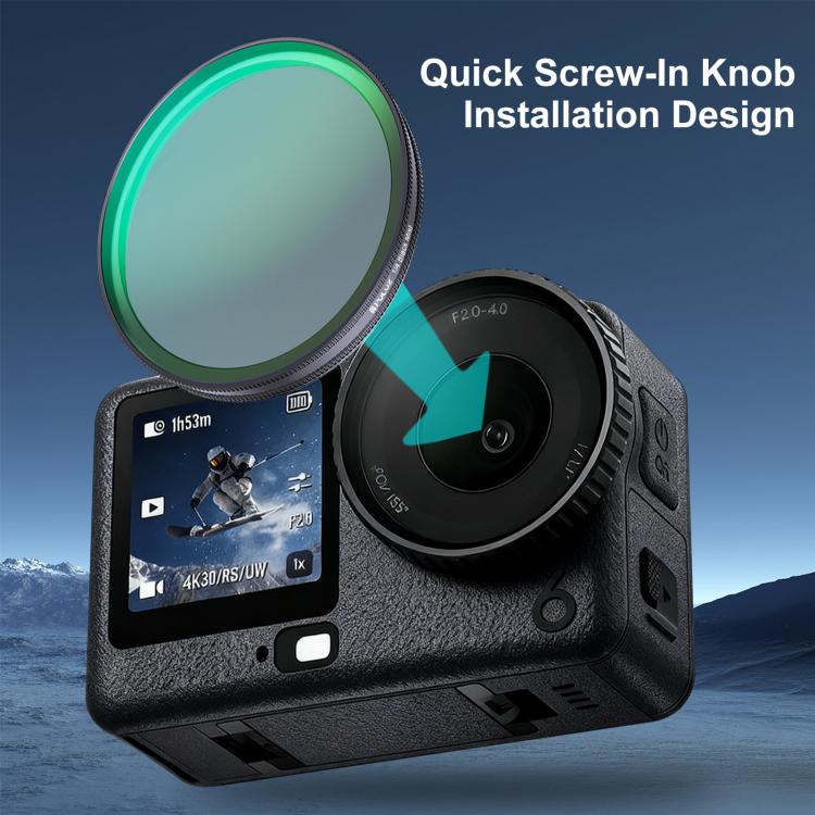 Filtro de lente PULUZ Black Mist 1/4 para cámara de acción para DJI Osmo Action 6 — imagen 6