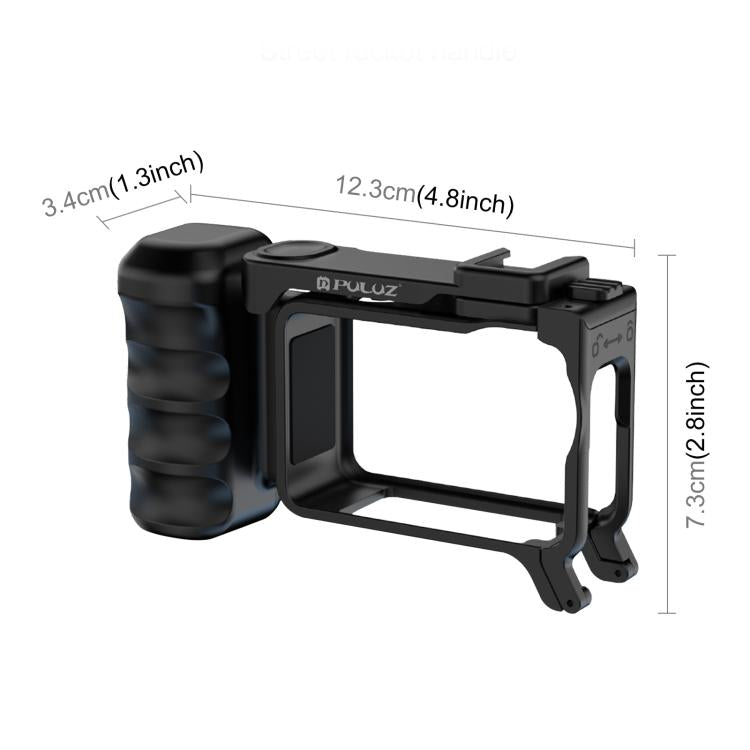 Empuñadura de plástico ABS con zapata fría para DJI Osmo Action 6 (negro) — imagen 3