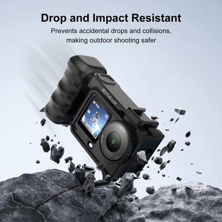 Empuñadura de plástico ABS con zapata fría para DJI Osmo Action 6 (negro) — imagen 6