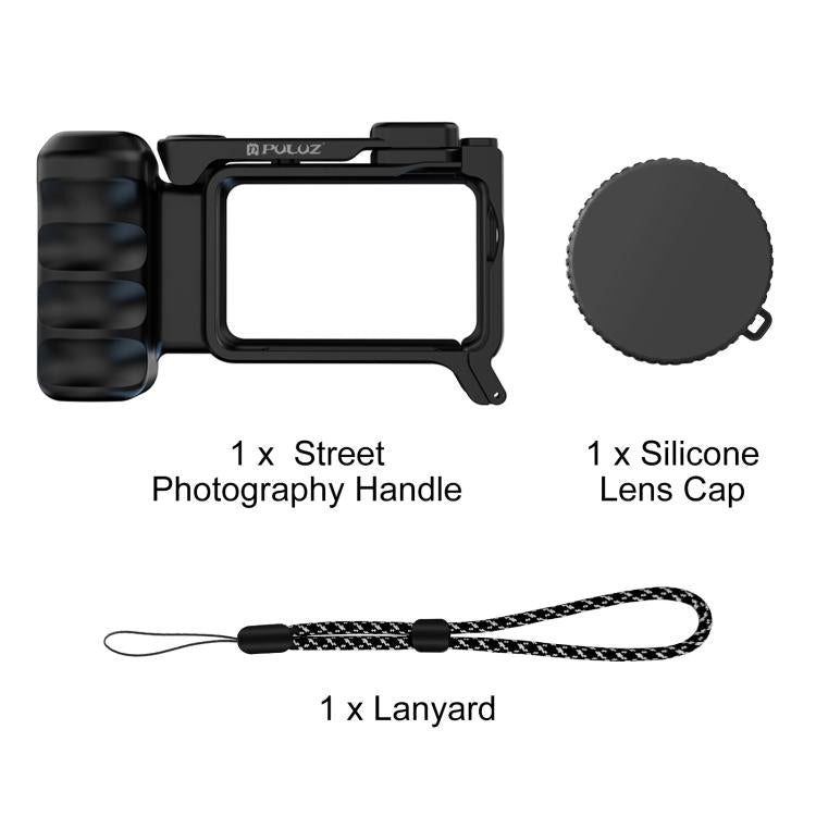 Empuñadura de plástico ABS con zapata fría para DJI Osmo Action 6 (negro) — imagen 9