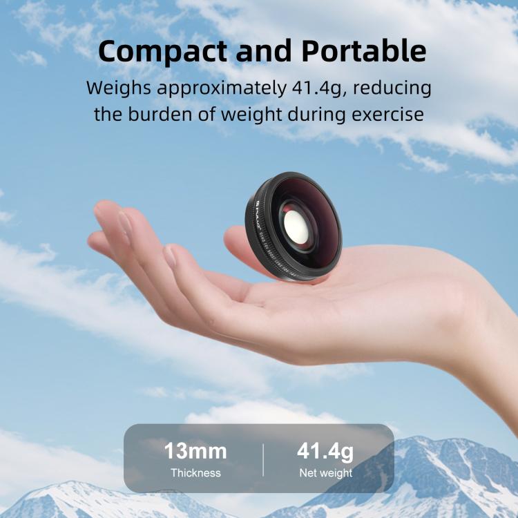 Lente gran angular PULUZ FOV Boost de 185 grados para DJI Osmo Action 6 — imagen 6